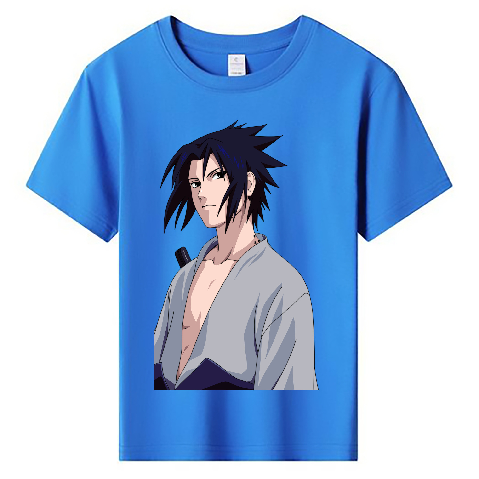 （画像用） NARUTO -ナルト- うちは サスケ Uchiha Sasuke 綿100％キッズTシャツ（フロントプリント）